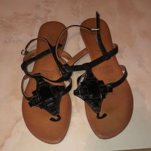 Andrea Black Jewel Sandals